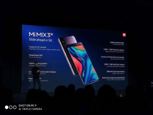 小米MIX3 5G版正式发布，现场打通国外首个5G视频通话，5月上市
