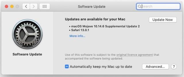 苹果发布macOS Mojave 10.14.6的第二个补充更新