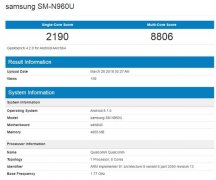 骁龙845+安卓8.1：三星Galaxy Note9现身Geekbench