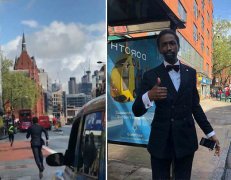 英盗贼街头抢手机被前短跑运动员当场抓获