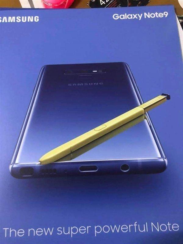 三星 Galaxy Note9 海报曝光：采用黄蓝撞色搭配