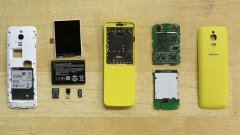 iFixit把诺基亚那台弯弯的手机8110 4G拆了，里面其实很简