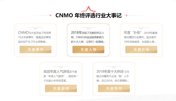 CNMO年终评选行业大事记