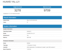 荣耀20跑分现身Geekbench 麒麟980+6GB RAM